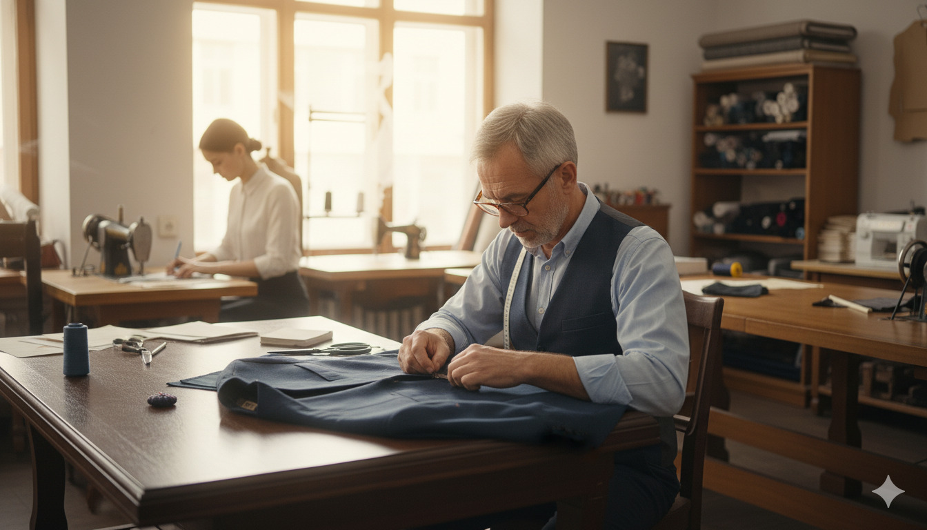 Tailor performing expert alteration work